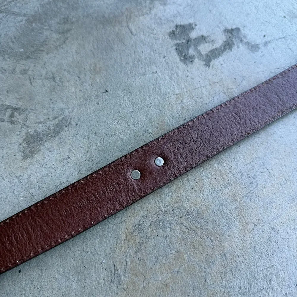 Vintage 90s Greg Norman Leather Belt Brown Size 34